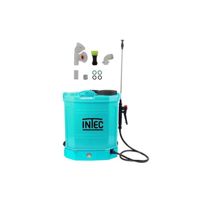 Pulvérisateur à batterie à dos 16L - Pression 5 Bar Lance extensible 3 Buses Pulvérisateur électrique INTEC