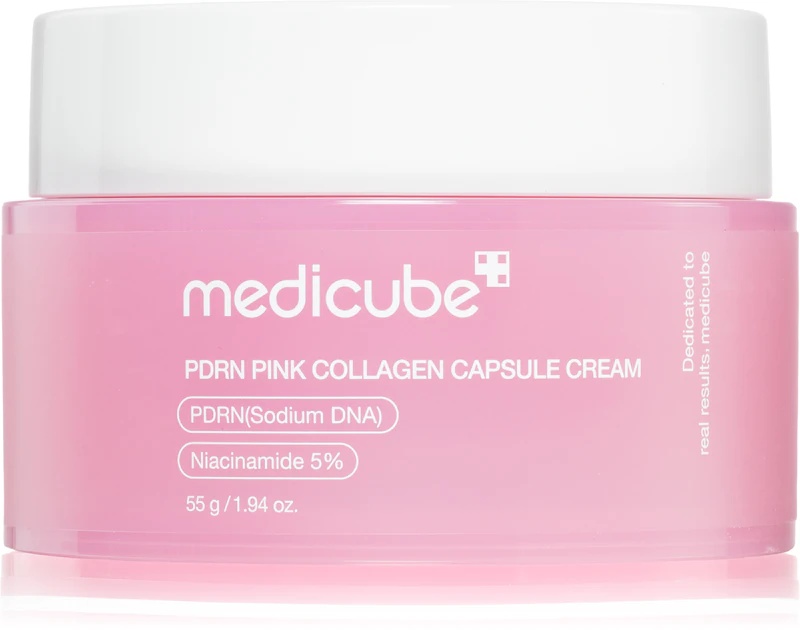 Medicube PDRN Pink Collagen Capsule Cream vlažilna krema za obraz s krepilnim učinkom