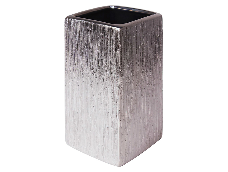 Kubek na szczoteczki do zębów ceramiczny Floss srebrny
