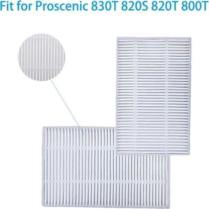 Conjunto de 14 peças de acessórios de reposição para o aspirador robô Proscenic 830T/820S/800T/820T.
