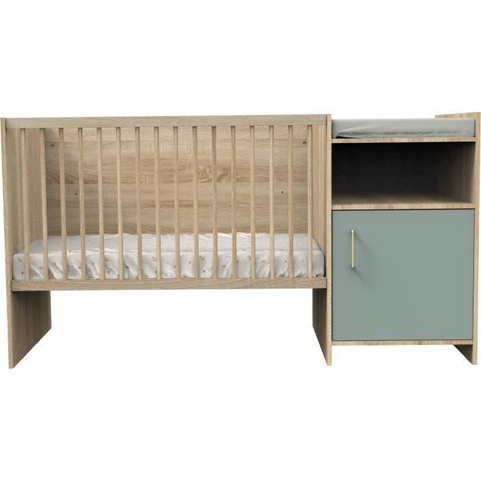 Cama convertible - 120 x 60 cm - Se convierte a 90 x 190 cm - CHARLIE - SAUTHON - Salvia