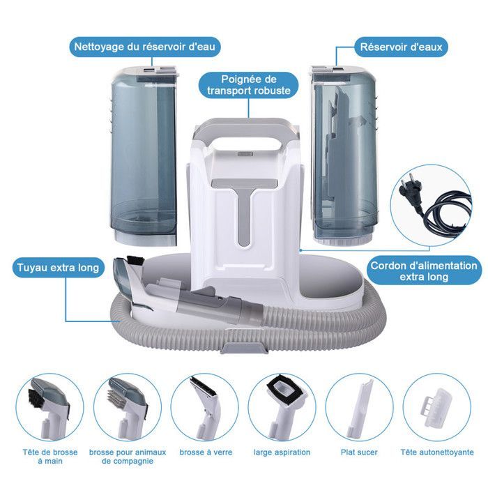MONMECD K15-AC Waterstofzuiger - 1,8L - 450W - 6 Zuigmonden