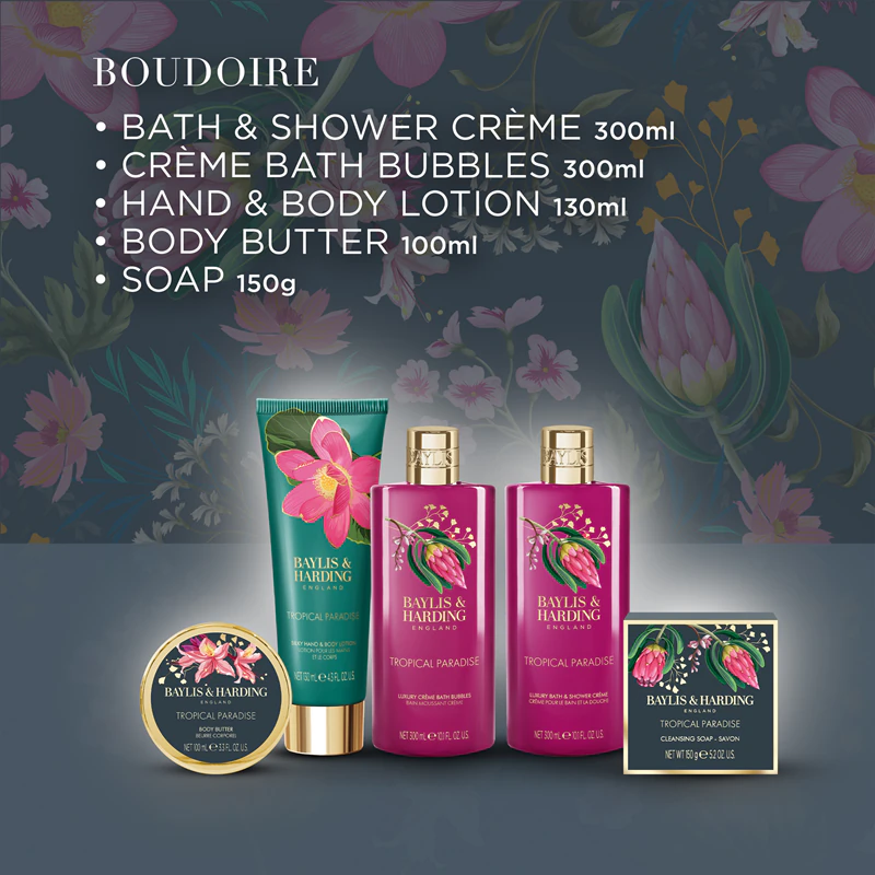 Baylis & Harding Boudoire Tropical Paradise Cadeauset in blikken doos