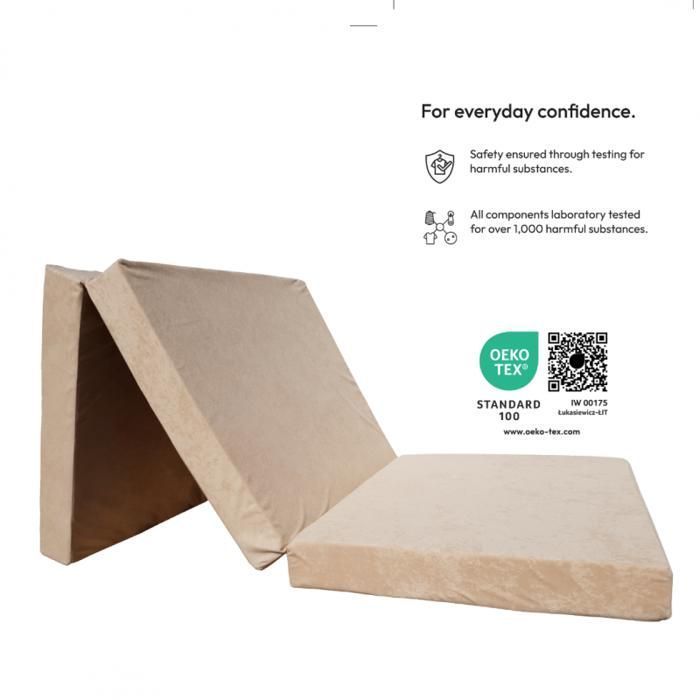 Matelas 195x65x8 cm lit futon pliable pliant - NATALIA SPZOO - Mousse polyuréthane - 1 personne