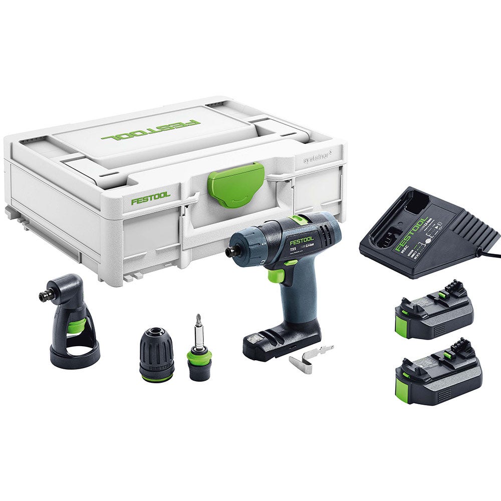 FESTOOL Akku-Bohrschrauber-Set 10,8 V 2 x 2,6 Ah 10 mm 576104