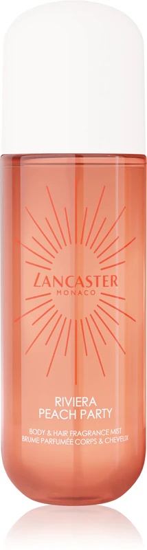 Lancaster Eau de Lancaster matu un ķermeņa aerosols ar smaržvielām sejai, ķermenim un matiem. Persiku ballīte.