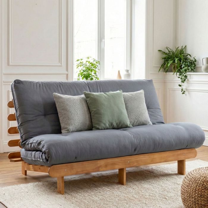 Struttura futon 140x200 in legno massello naturale Terre de Nuit