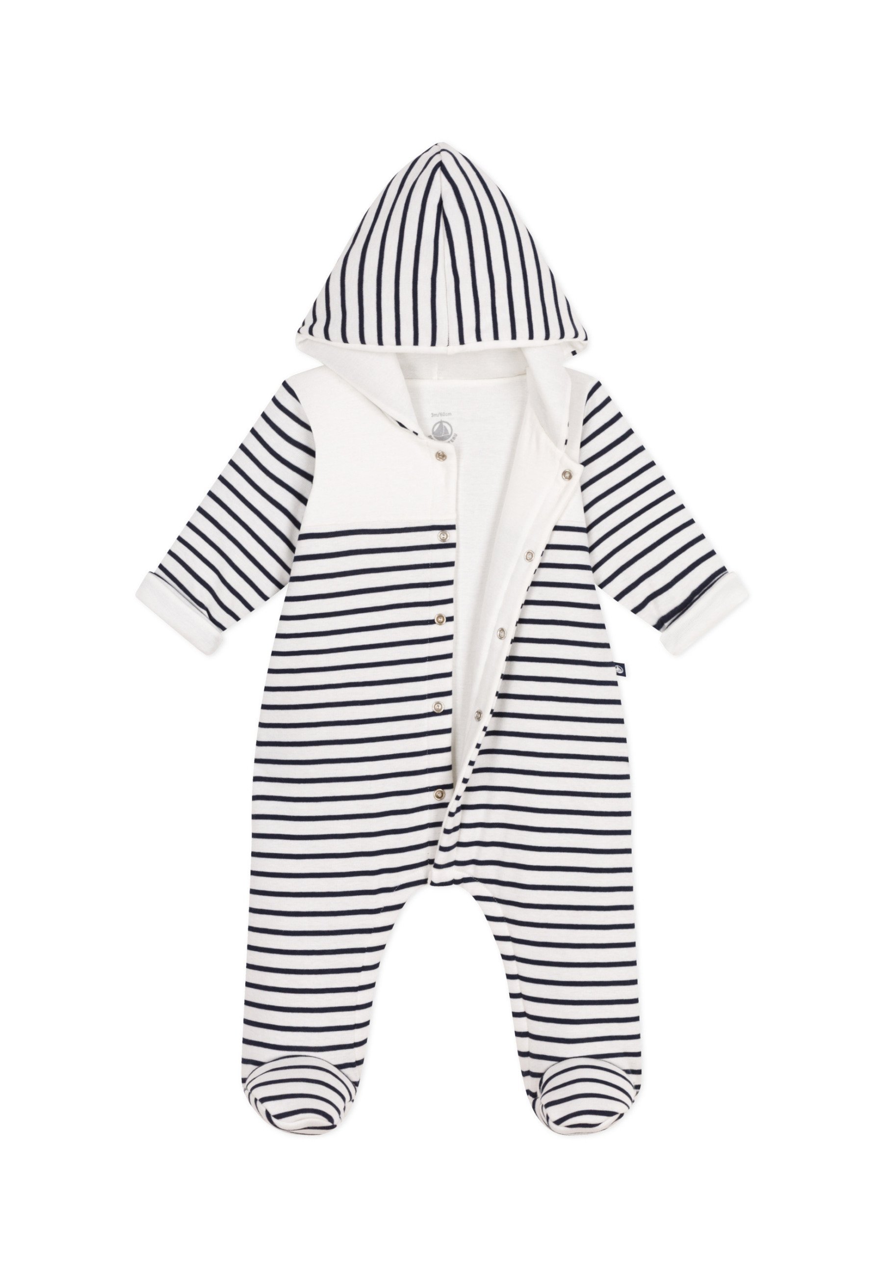 Tuta lunga unisex Petit Bateau BABY BANK - Tuta da notte - marshmallow/smoking