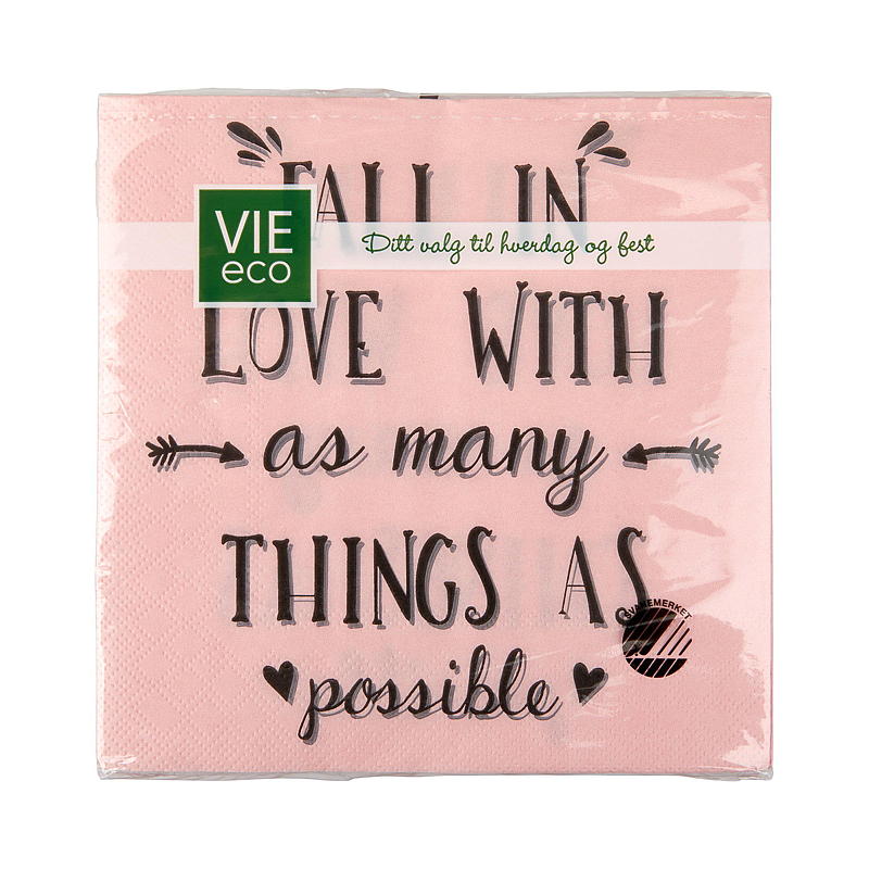 Tovaglioli Vie Eco, confezione da 20 pezzi, 33x33 cm, primavera