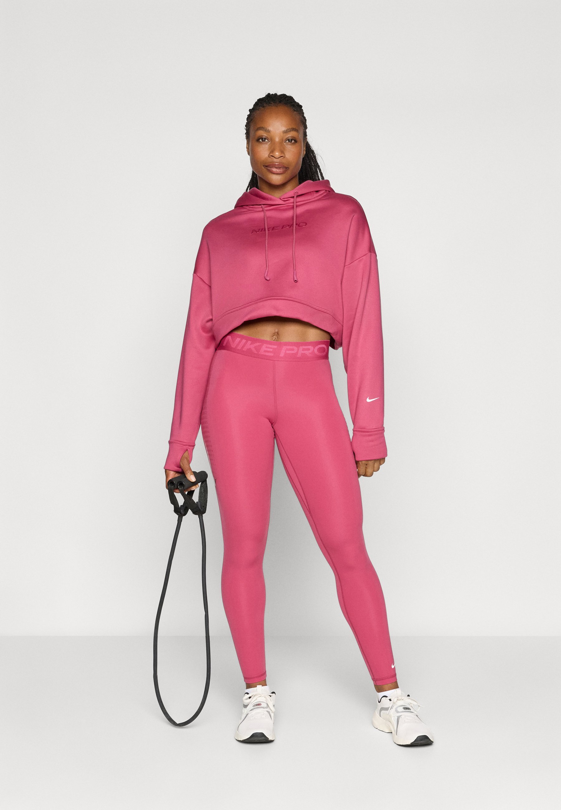 Nike Performance HOODIE - Mikina s kapucí - black/white