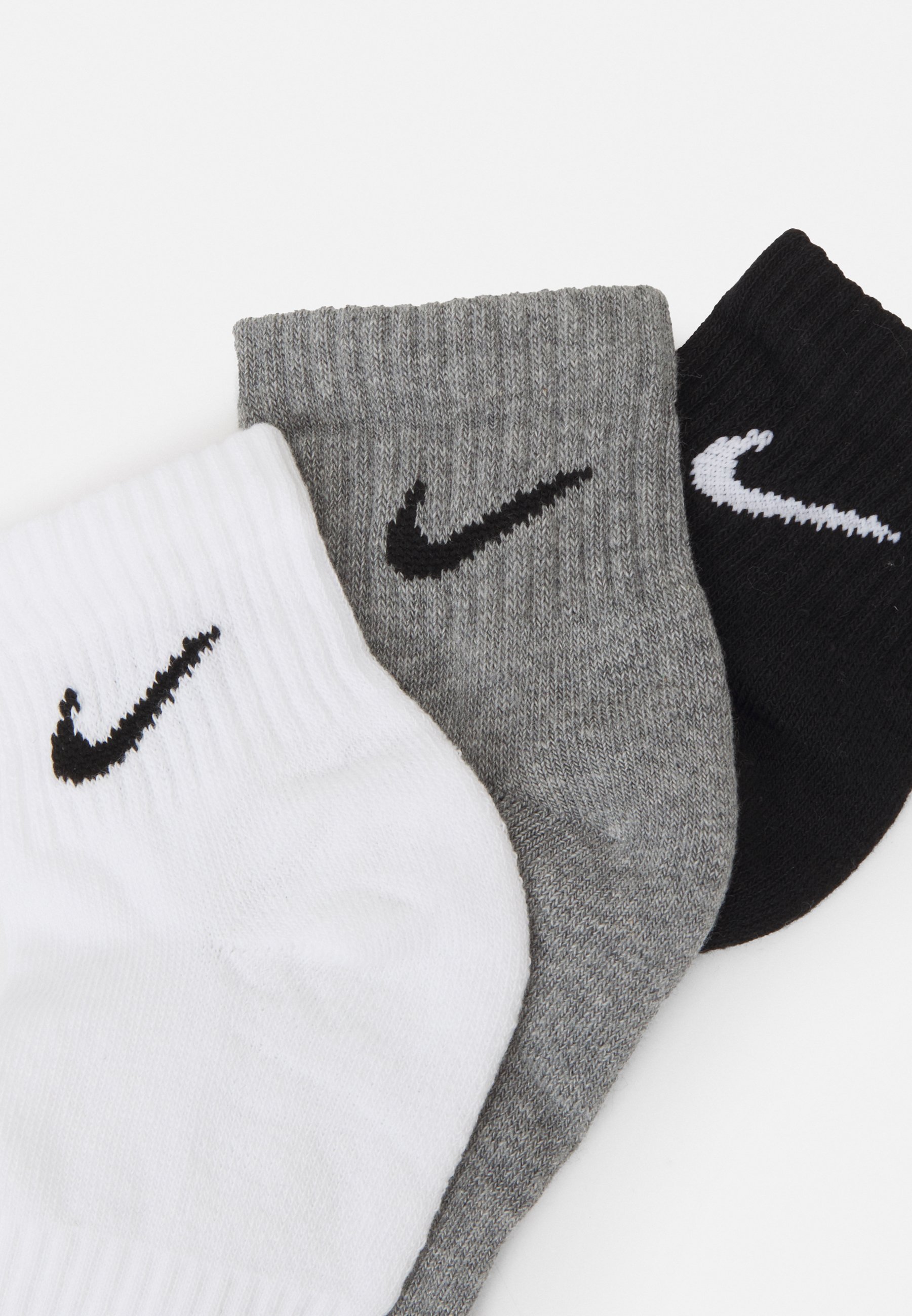 Nike Performance EVERYDAY CUSH 3-PACK UNISEX - Sportsokken - wit/carbon gemêleerd/zwart