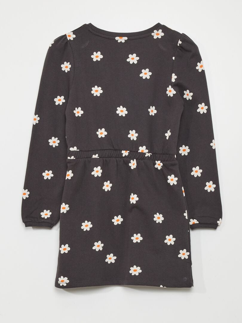 Vestido sudadera ajustado estampado - AZUL