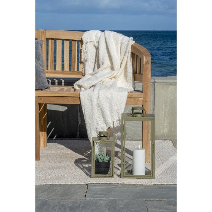 Lanterna in metallo verde e vetro - Set da 2 - HOUSE NORDIC Corfu