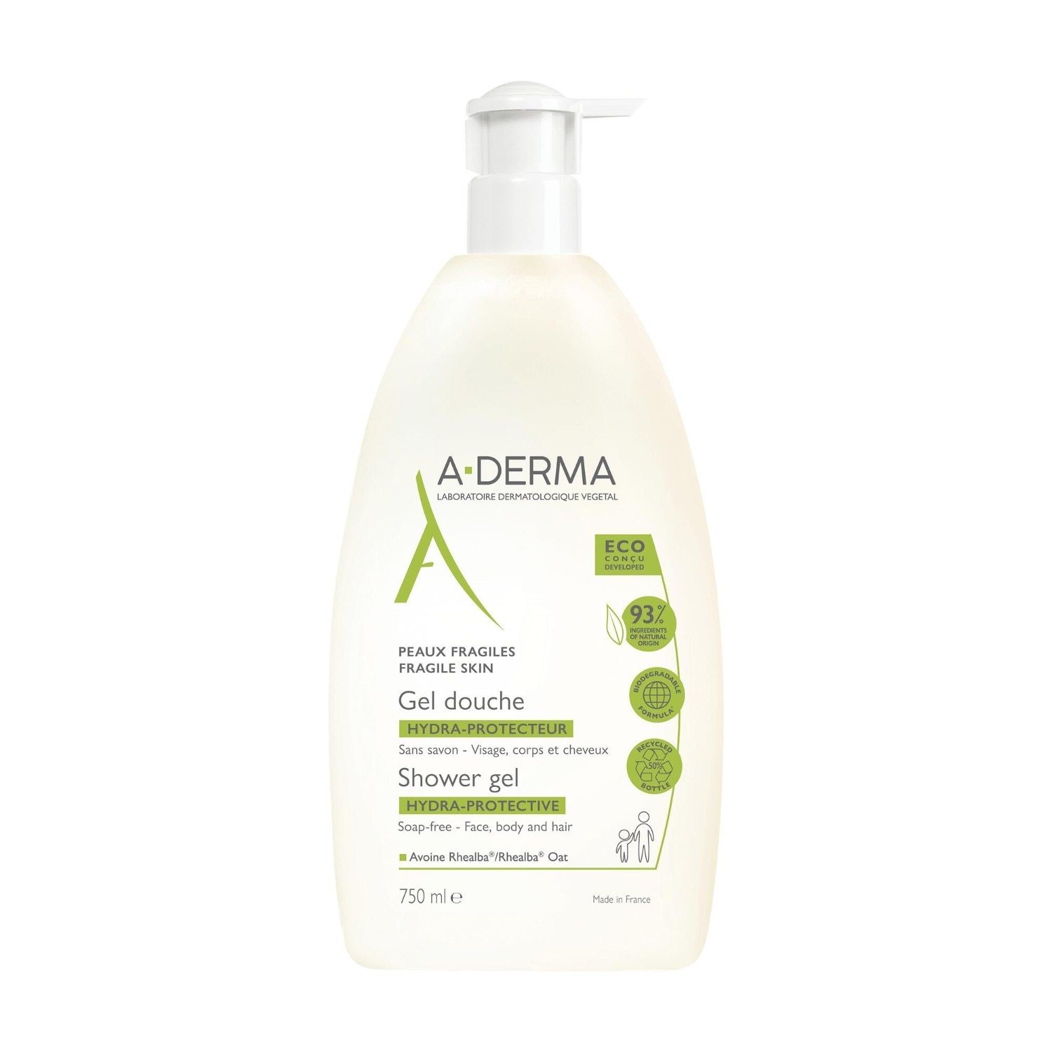 A-DERMA drėkinamasis apsauginis dušo želė - 750 ml