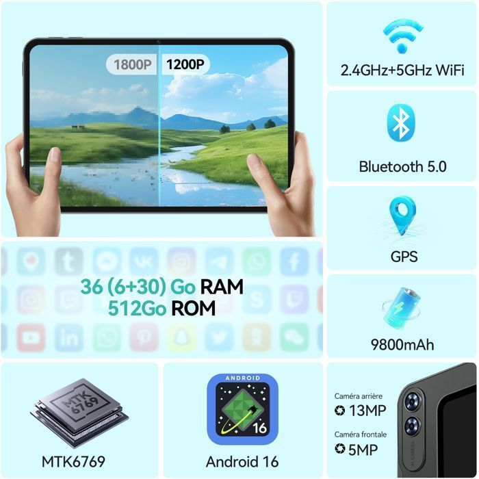 Tablet Android 16 de 14