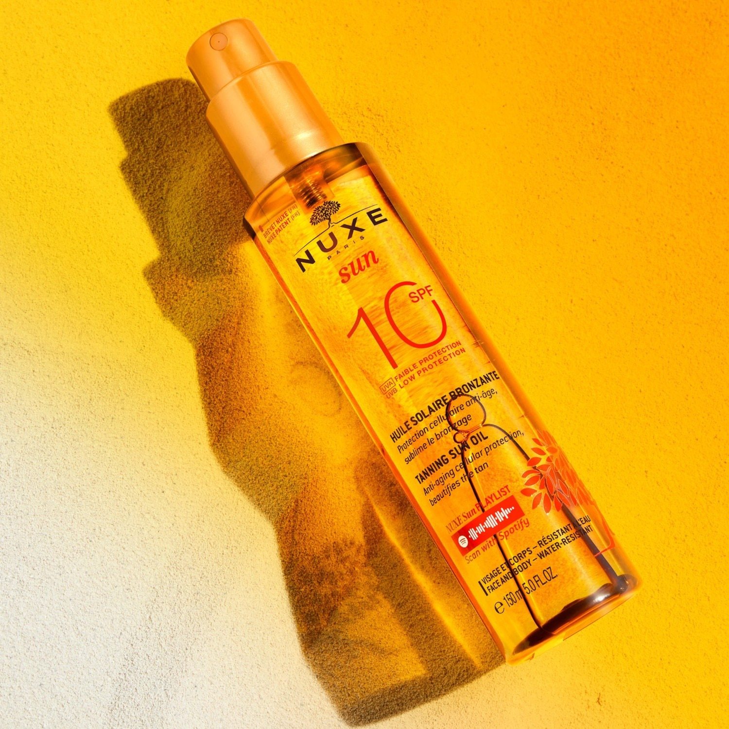 NUXE Opaľovací olej s nízkym ochranným faktorom SPF 10 na tvár a telo - 150 ml