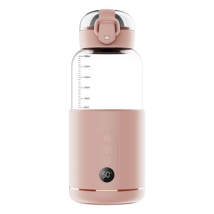 Scaldabiberon portatile senza fili con temperatura regolabile per biberon da 300 ml, ideale per viaggi, auto, aereo, disponibile in vari colori.