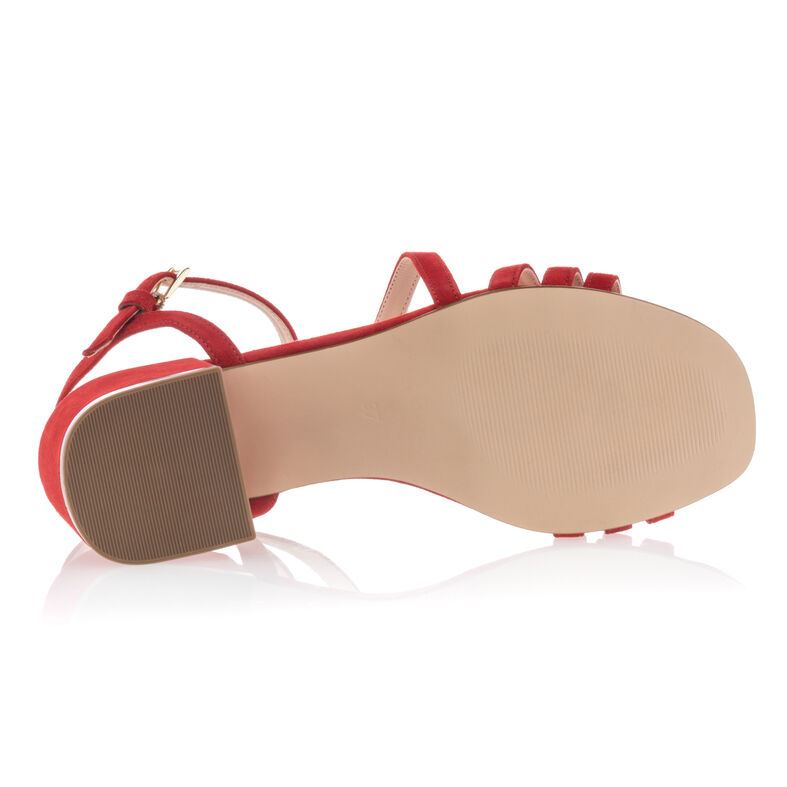 Rote Damensandalen / Zehenfreie Schuhe