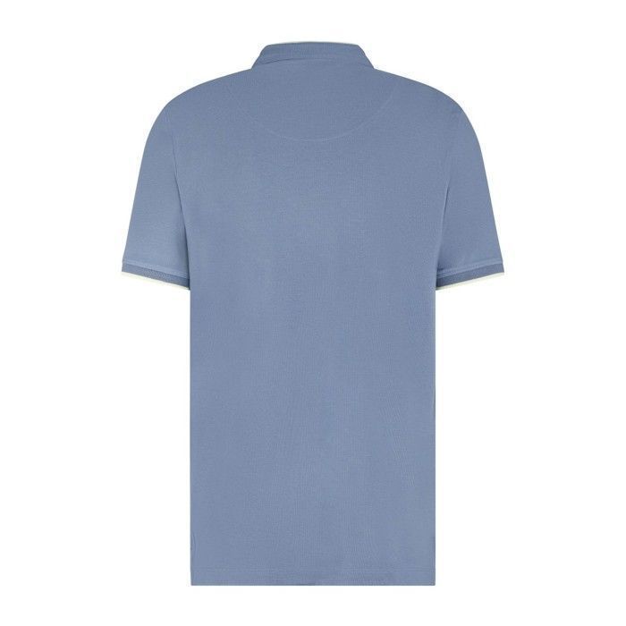 Polo Ferre de manga corta con cuello mandarín Giorgio Blue Stone para hombre