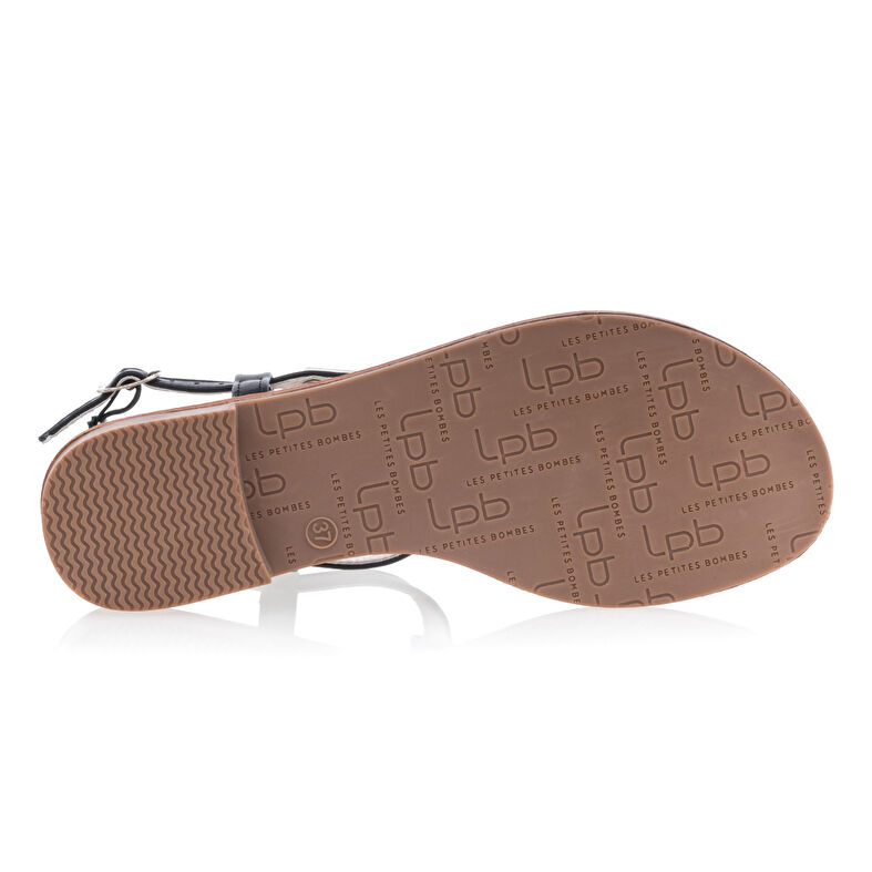 Női fekete flip-flop papucsok / tanga szandálok