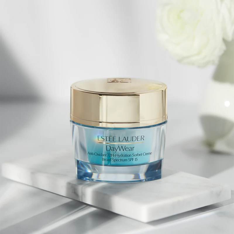Estée Lauder DayWear Anti-Oxidant 72H-Hydration Sorbet Creme, een lichte crème-gel voor de normale en gecombineerde huid.