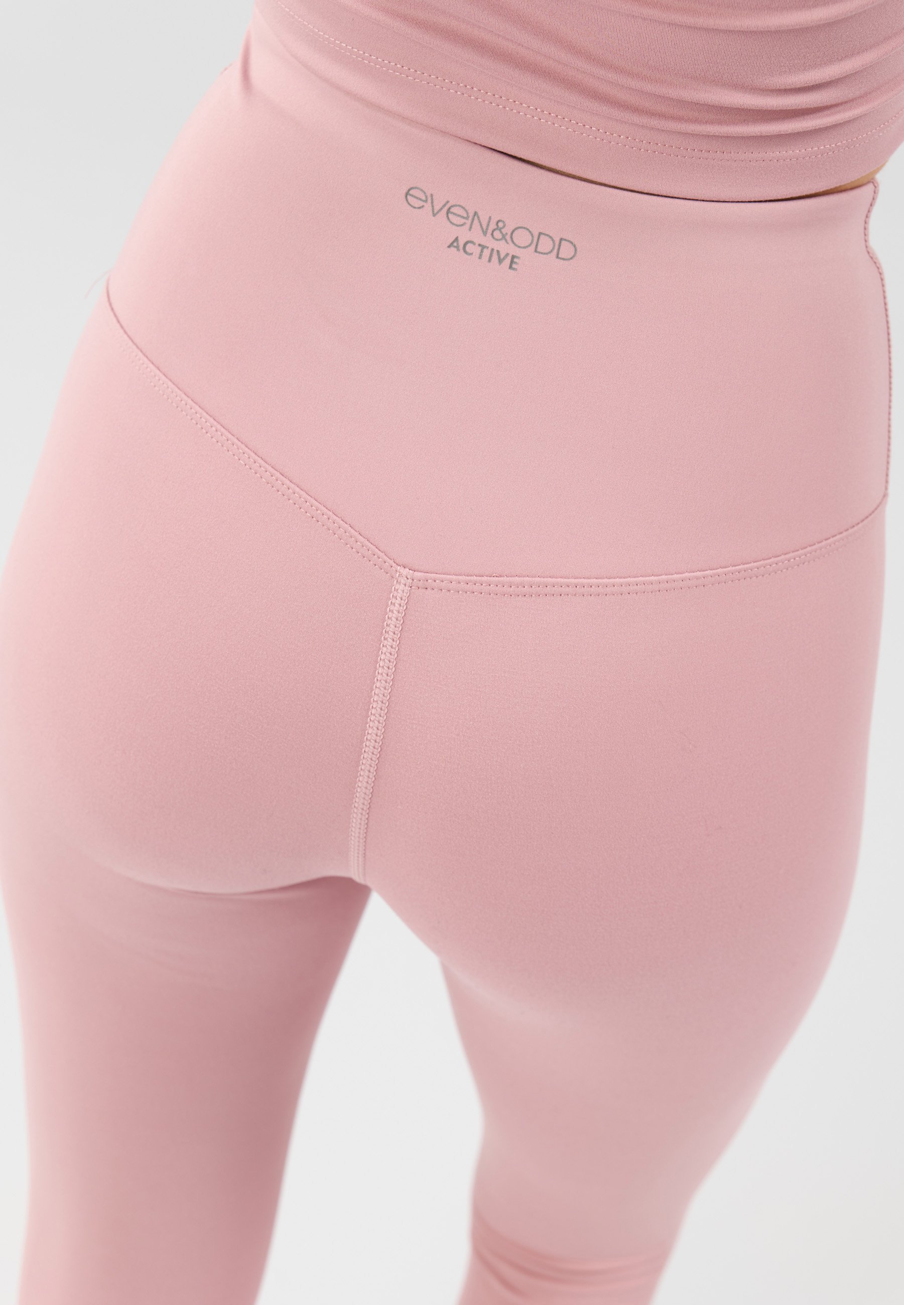 Even&Odd active ESSENTIAL PACK 2 LEGGINGS A VITA ALTA A LUNGA DURATA - Leggings - nero/malva
