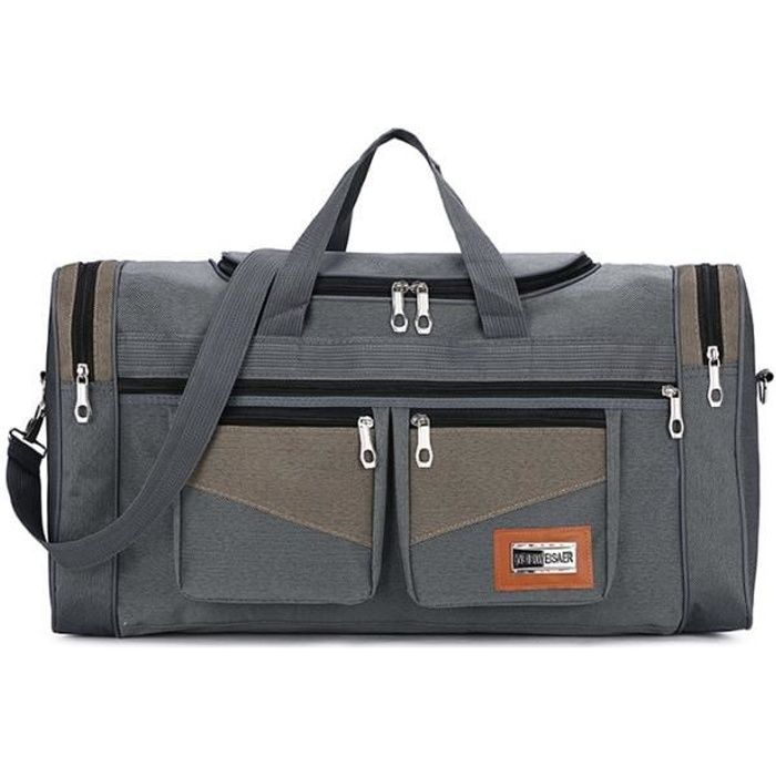 Bolsa de viaje - Oxford de alta calidad - Gran capacidad - Para hombre - Gris