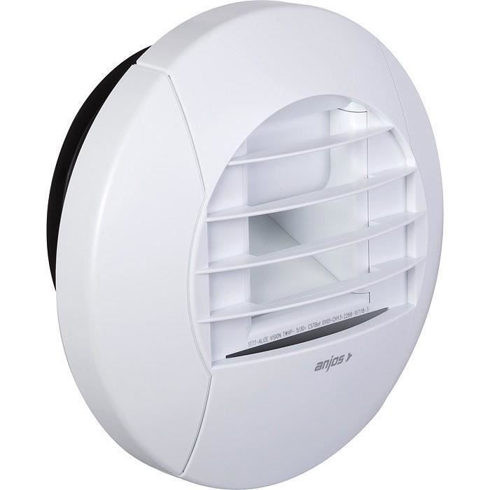 Rejilla de ventilación con control de humedad - Anjos - HB1 - Caudal máximo 5-40 m³/h - Distancia entre centros 70 mm - Conducto de 125 mm de diámetro