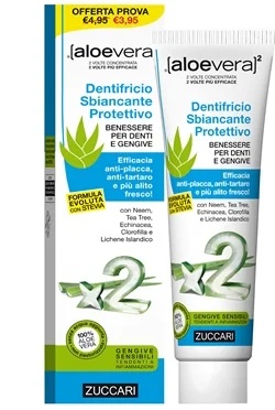 ALOEVERA2 Zuccari AloeVera2 Stevia tandpasta 100 ml Whitening en beschermend