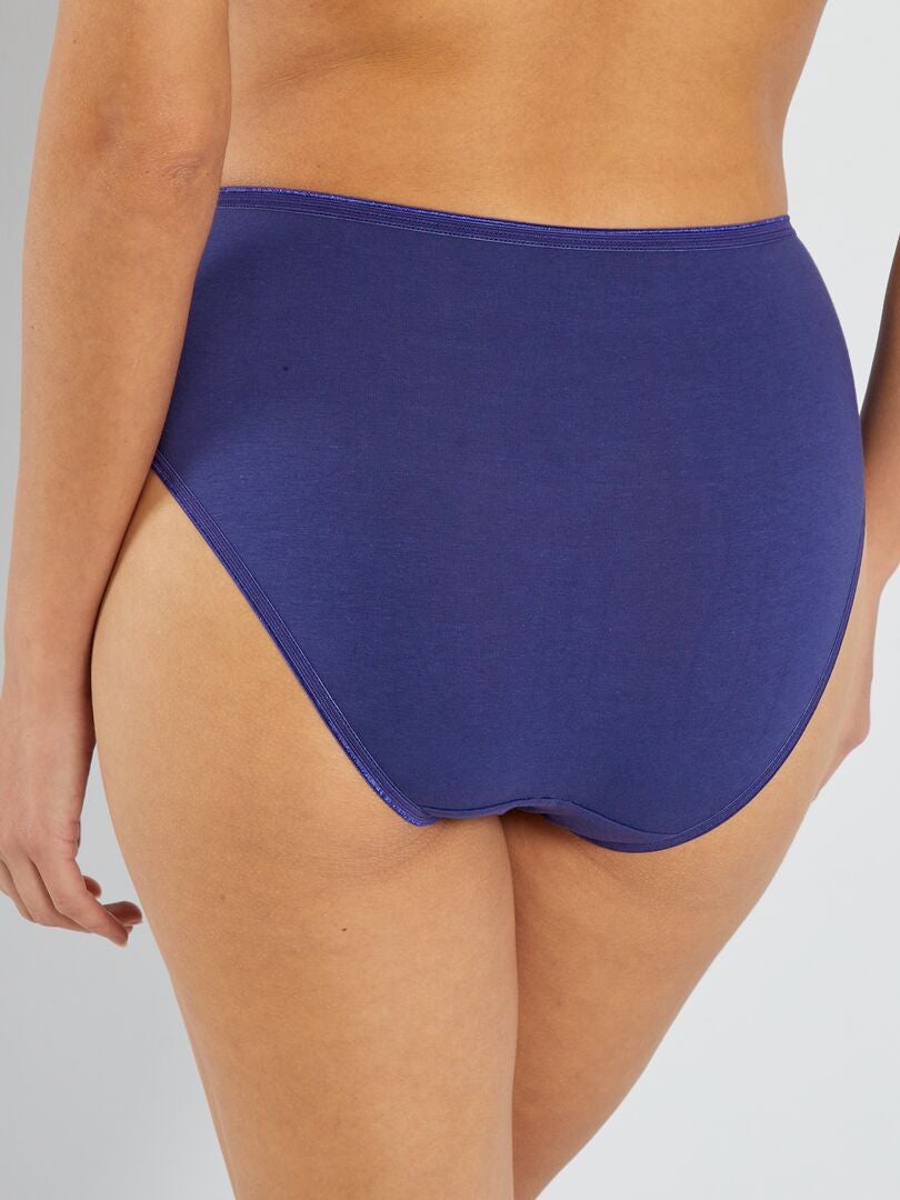 Set van 3 hooggetailleerde slips 'Sans Complexe' - BLAUW