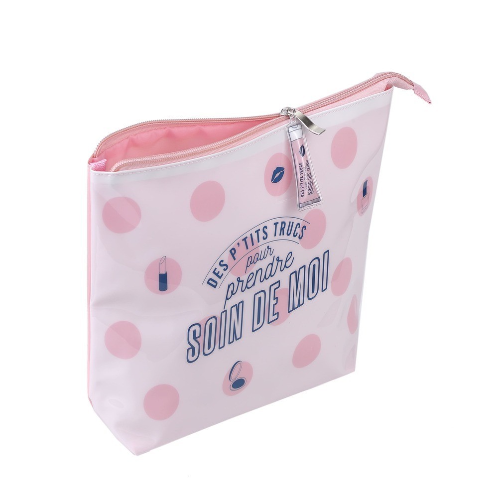 Take Care Trousse de toilette rose & blanche Des P'tits Trucs pour me faire une beauté