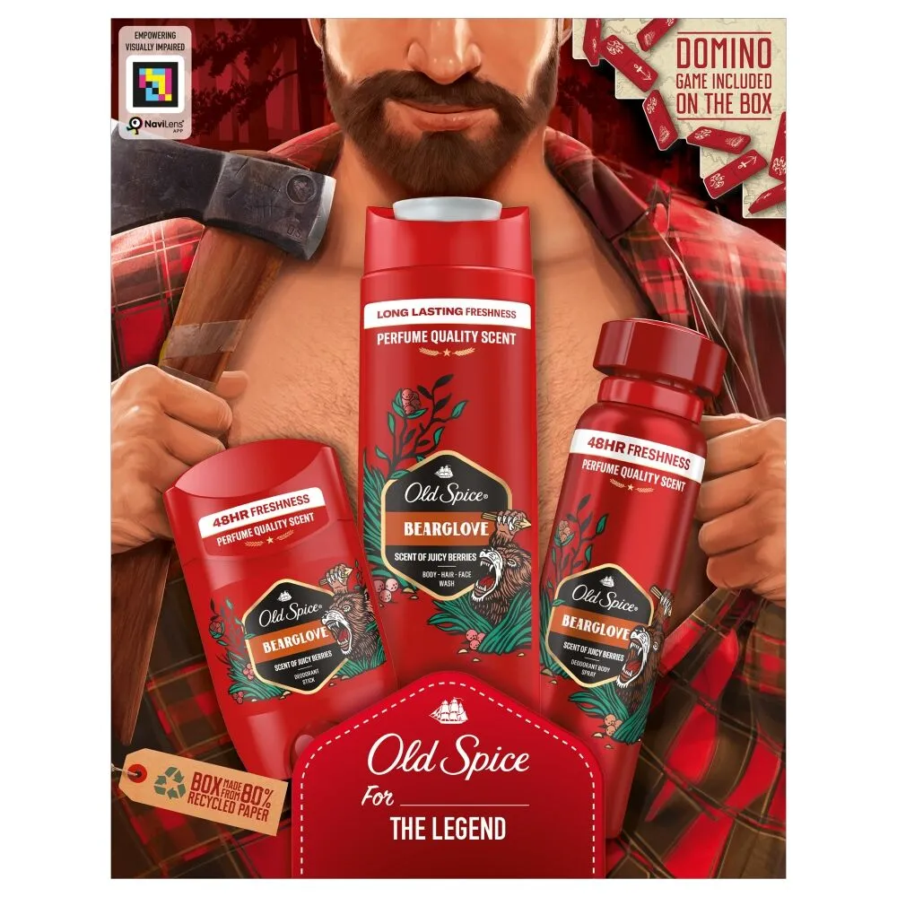 Old Spice Bearglove Zestaw dla mężczyzn: 2 x dezodorant + żel pod prysznic