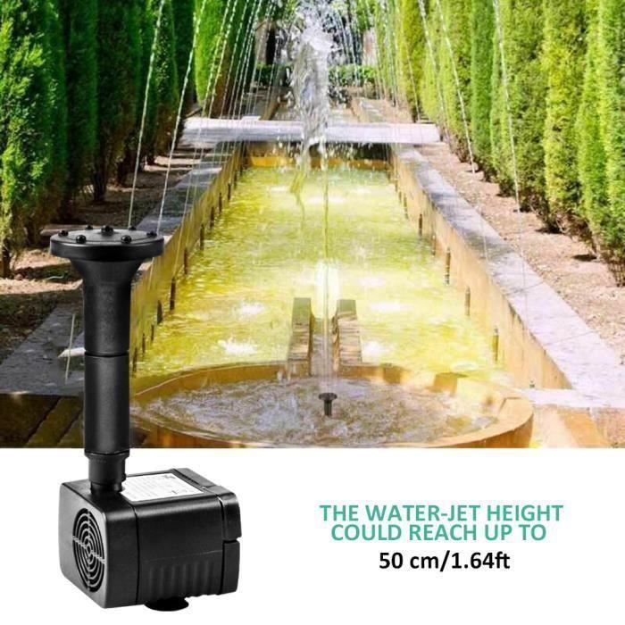 Fuente solar flotante para exteriores de 1,4 W, bomba solar para estanques con batería y 5 boquillas, para bebederos de pájaros y acuarios THJR009717