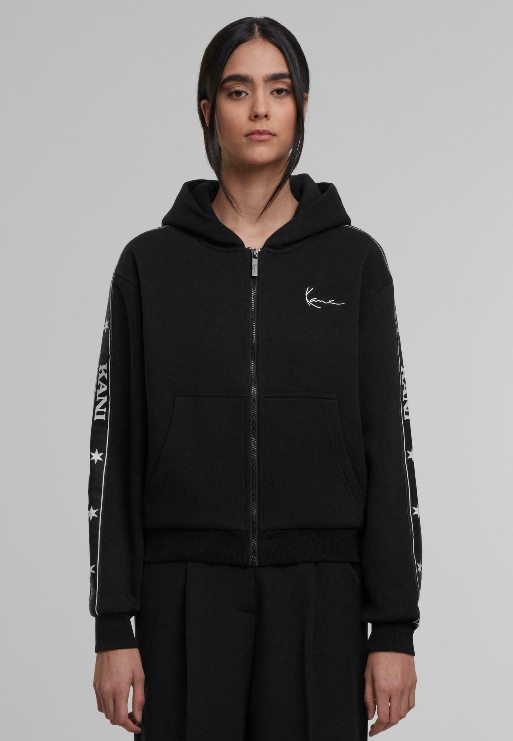 Karl Kani SIGNATURE - Sweatshirt met rits - zwart