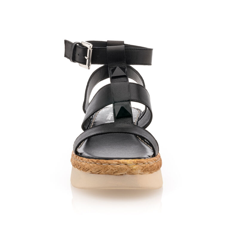 Schwarze Damensandalen / Zehenfreie Schuhe