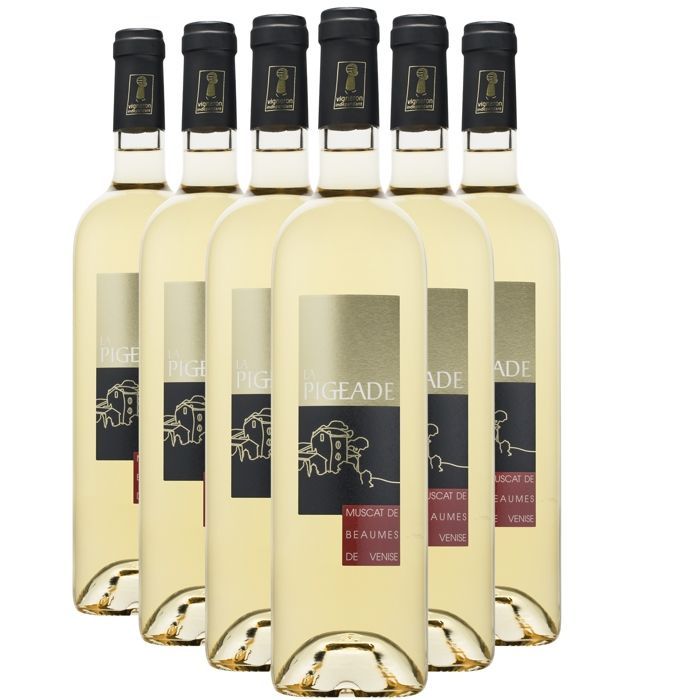 Domaine de la Pigeade Muscat de Beaumes-de-Venise Vin Doux Naturel 2024 - Vino Blanco del Valle del Ródano (6 x 75cl) Dulce