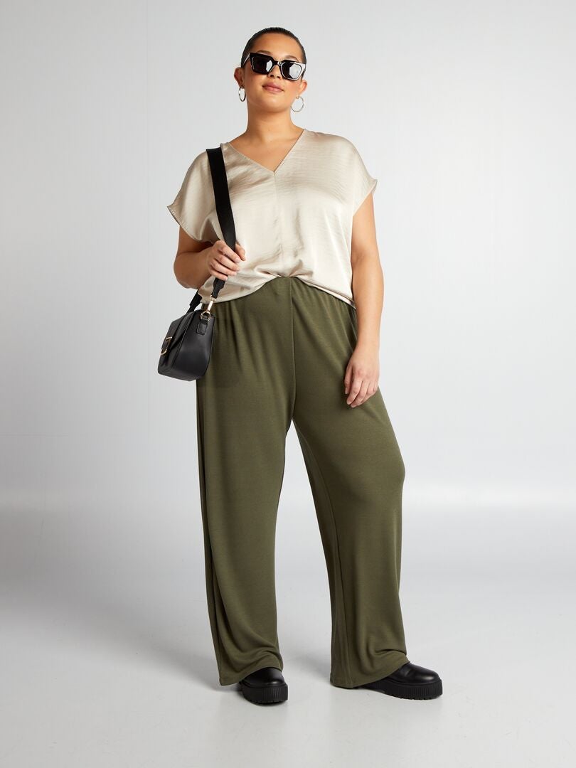 Vero Moda Curve Satijnen Blouse - Beige