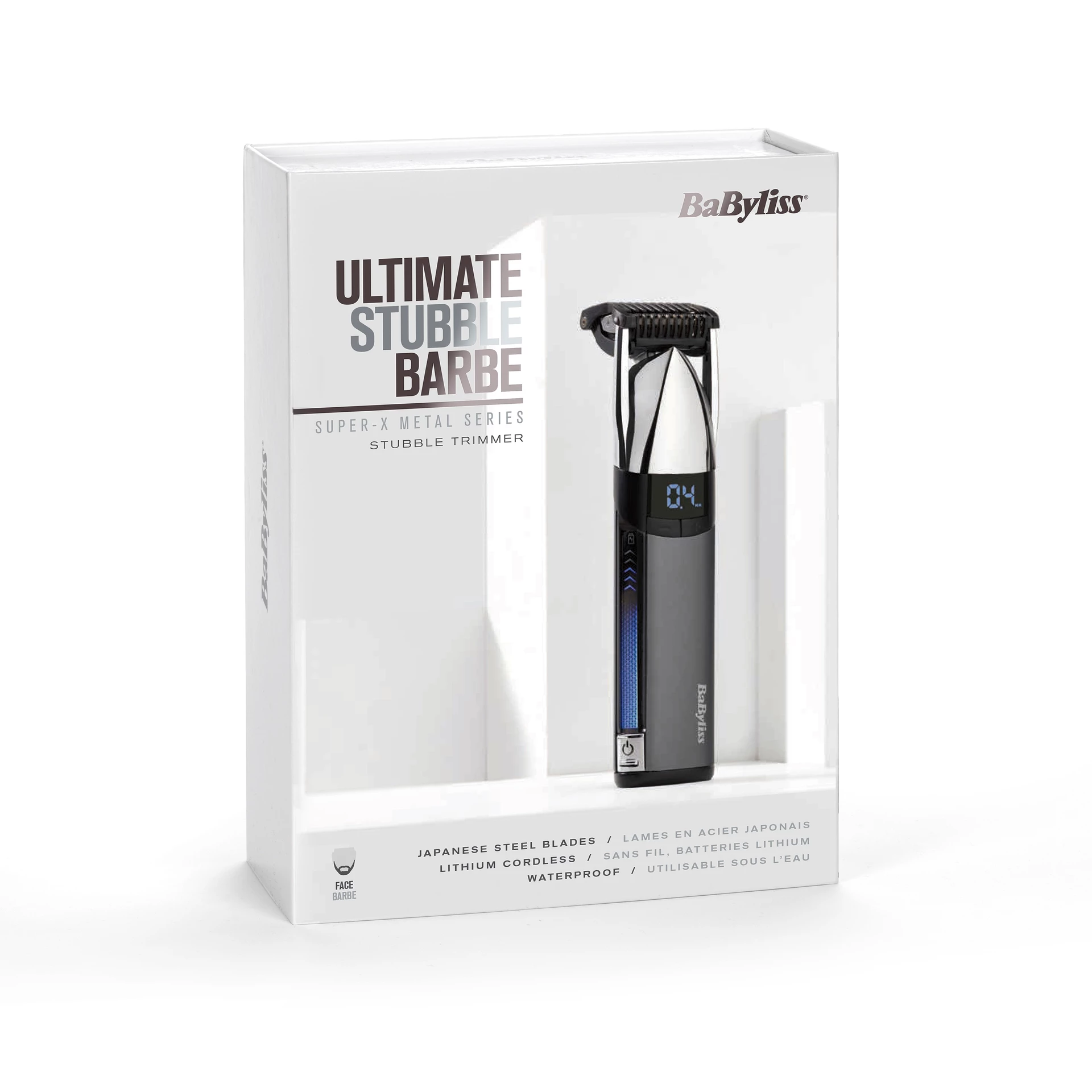 Trimmer de tuns barba Super X Metal, cromat - Babyliss
