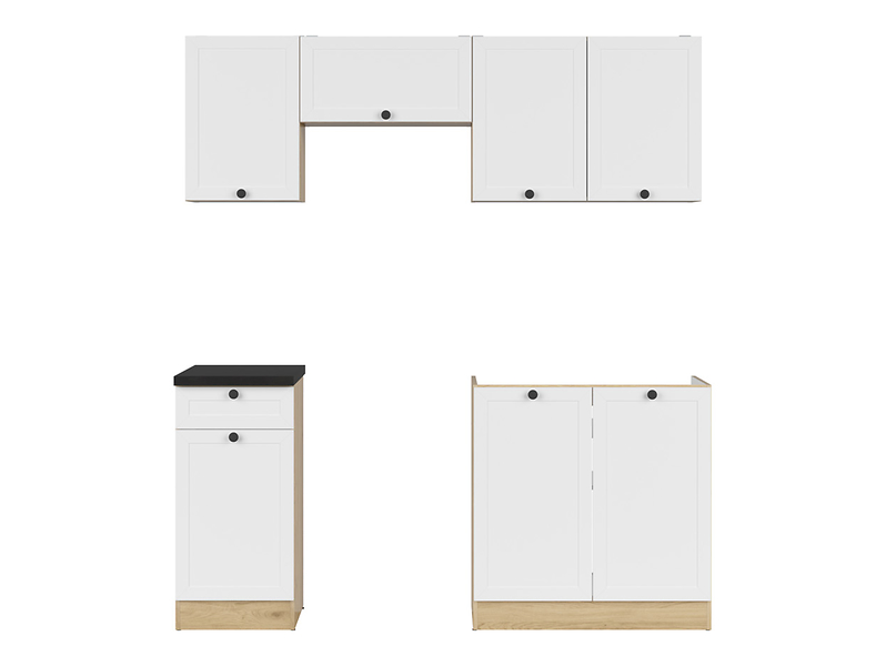 Junona 3 Komplet kuchenny Junona Line 180 cm biały z blatem