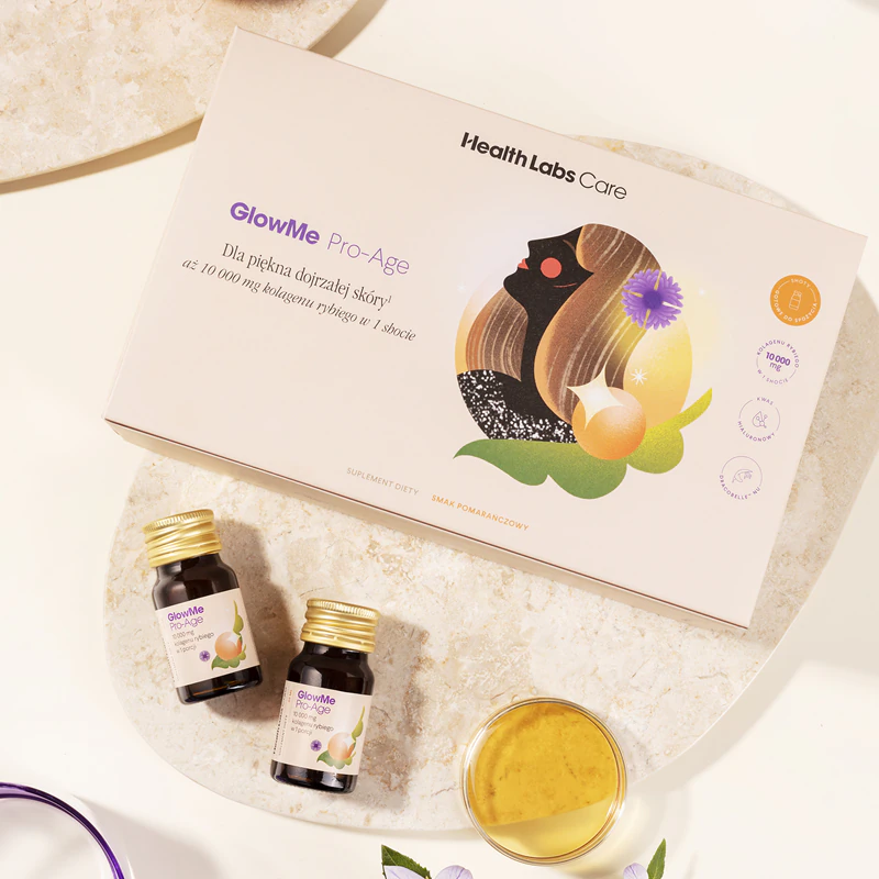 Health Labs Care GlowMe Pro-Age vloeibaar collageen voedingssupplement met vitamine C