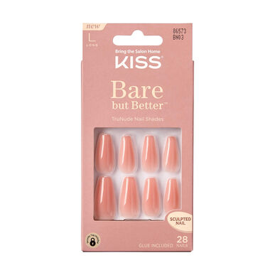 Kiss False Nails Nude Glow Pitkä Arkku 1 kpl 1 kpl