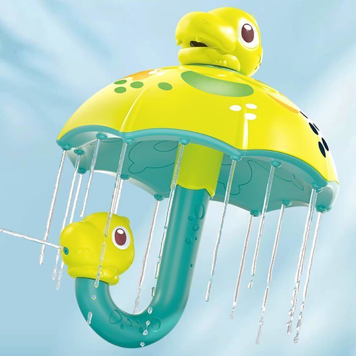 Dinosaure de Bain avec Cascade & Arroseur - Jouet Interactif Bébé 1+ Ans, Jeu d'Eau pour Baignoire Douche
