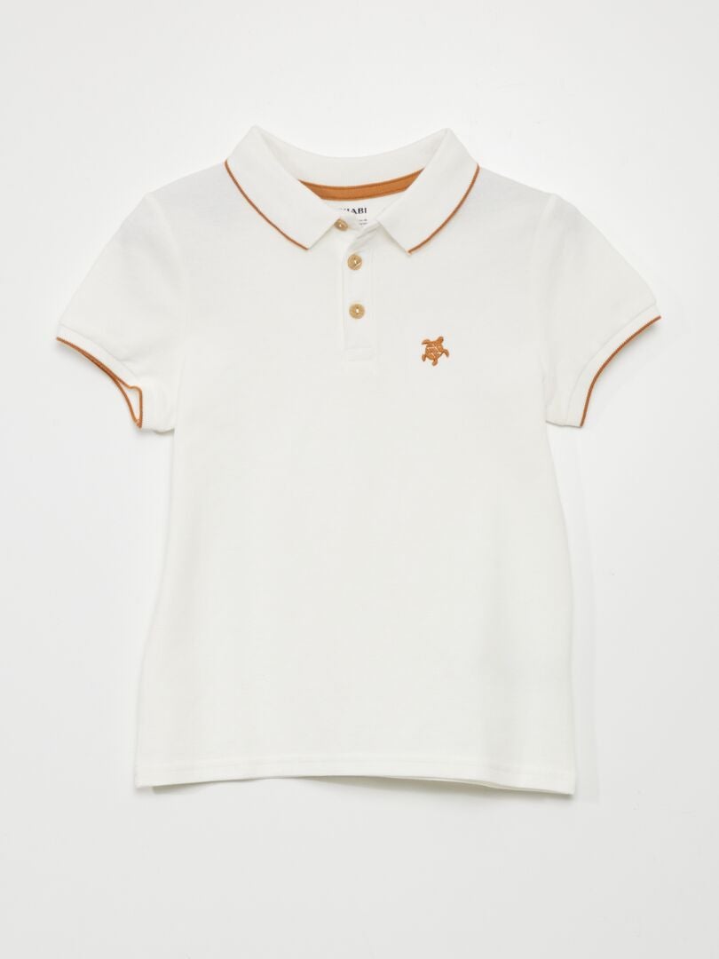 Polo shirt met korte mouwen - WIT