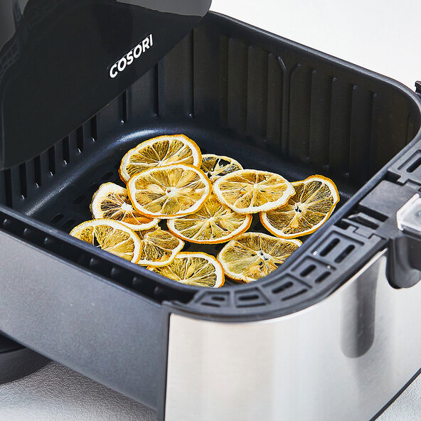 XXL stainless steel hot air fryer, 5.5 l
