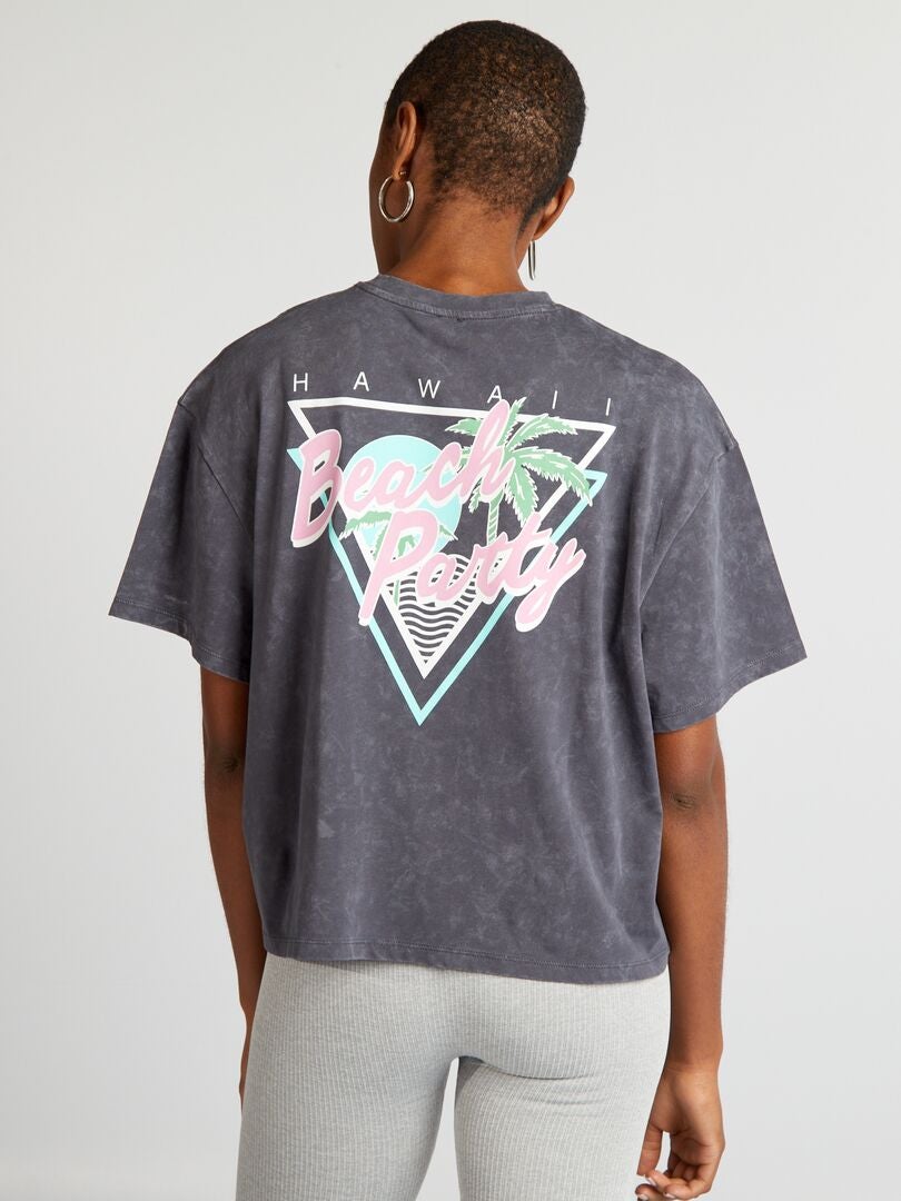 Kort T-shirt - GRIJS