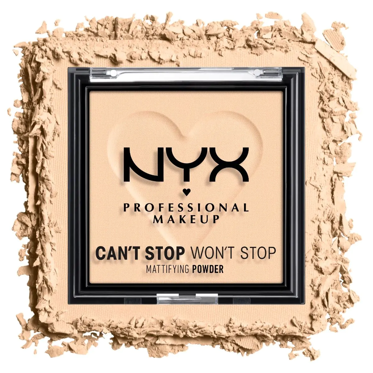 NYX Cant Stop Wont Stop Puder matujący Light Medium