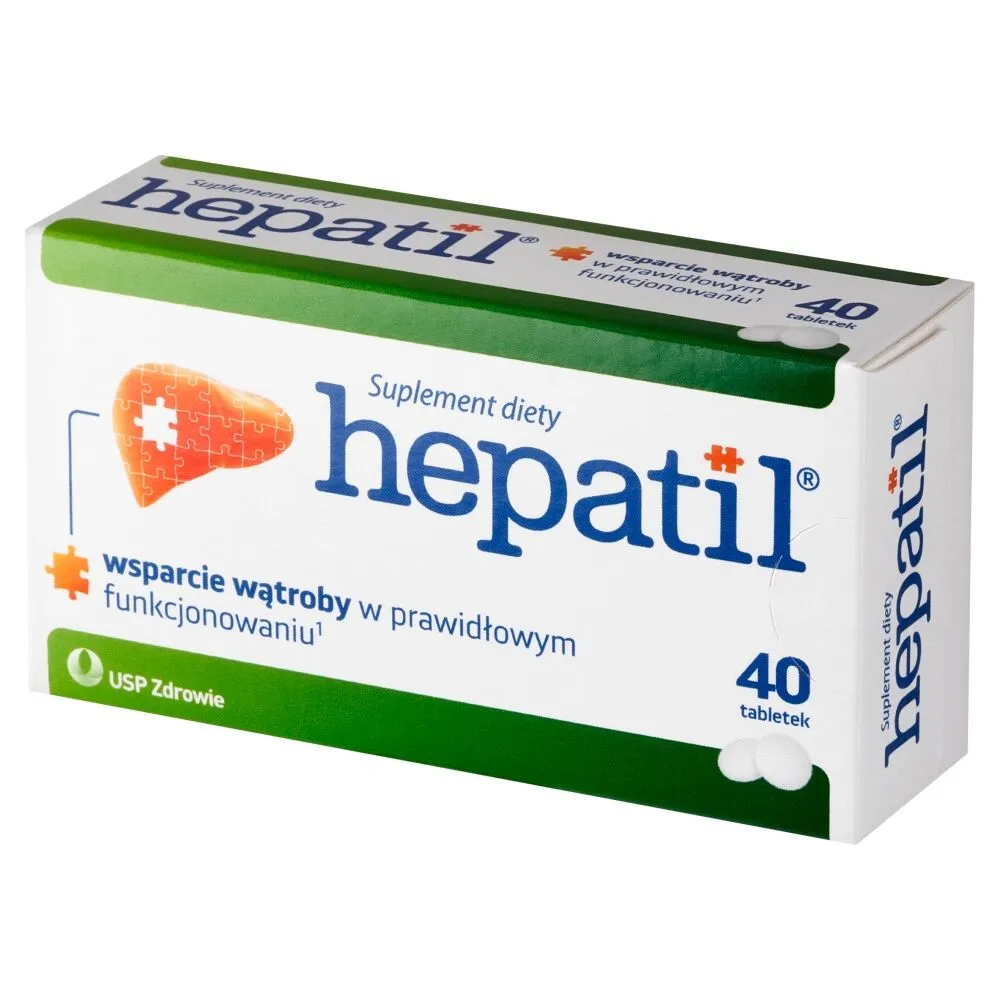 Hepatil, Suplement diety wspomagający pracę wątroby, 40 tabletek