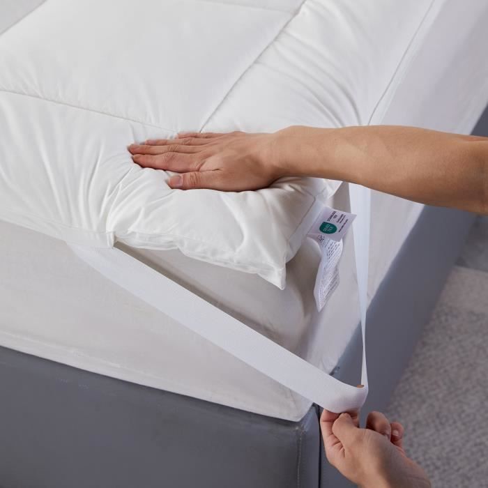 Surmatelas - HOMESCAPES - 180x200 cm - Laine Mérinos - 800 g/m² - Hypoallergénique - Thermorégulateur