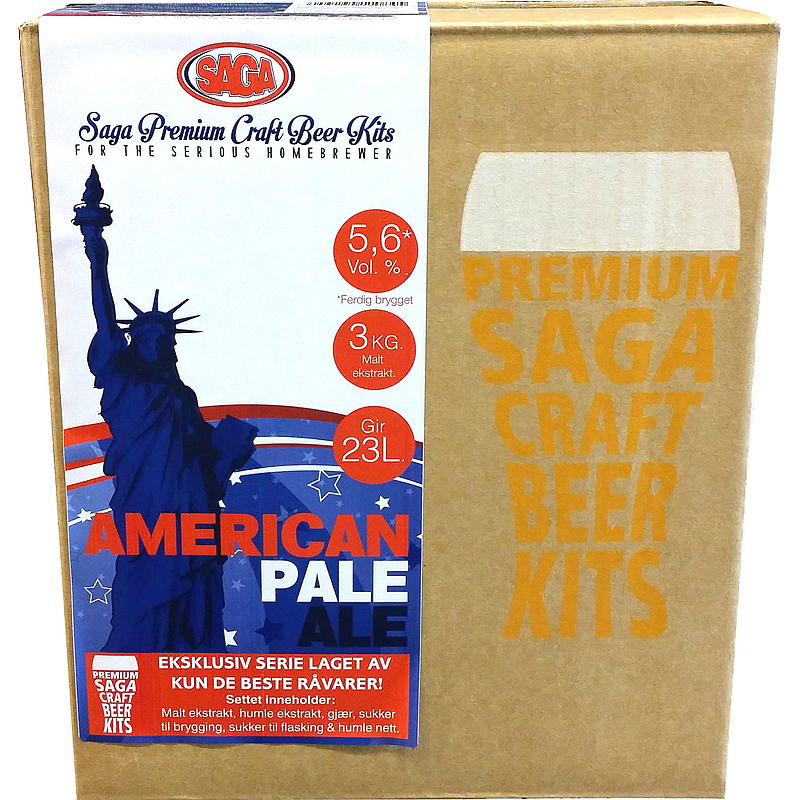 American Pale Ale Saga Premium håndverksølsett