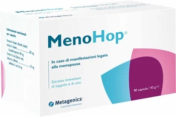 METAGENICS Menohop Menopauzes uztura bagātinātājs 90 kapsulas